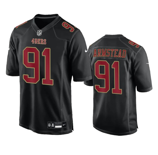 Men's San Francisco 49ers #91 Arik Armstead Black Fashion Limited Football Stitched Game Jersey